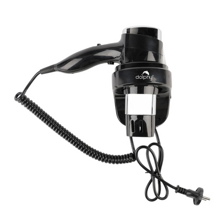 Wall-Mount Hair Dryer 1600-1875W - Black.