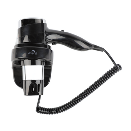 Wall-Mount Hair Dryer 1600-1875W - Black.
