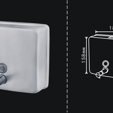 Compact Stainless Steel Soap Dispenser 1200ml.