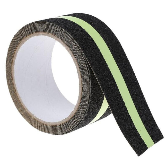 Anti Skid Tape - Black With Glow in Dark Stripe.