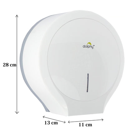 CLASSIC Jumbo Toilet Paper Roll Dispenser - White.