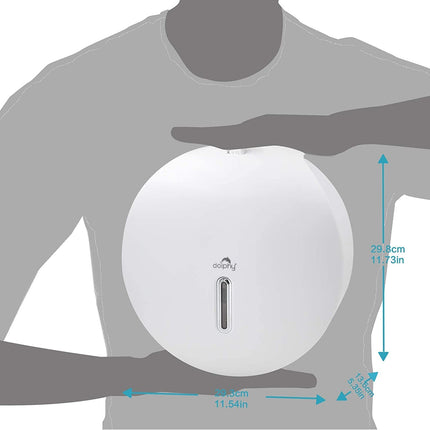 PLAZA Jumbo Toilet Roll Dispenser - White.