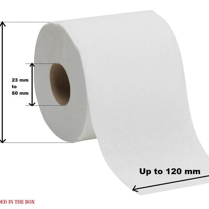 Stainless Steel Twin Toilet Roll Holder with Shelf.