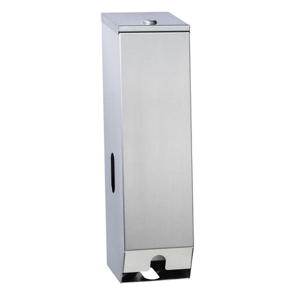 Double Toilet Roll Dispenser - Silver.
