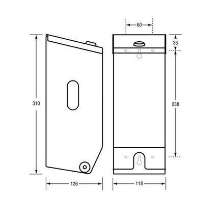 Double Toilet Roll Dispenser - Silver.