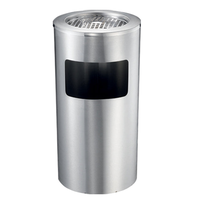 Stainless Steel Lobby Bin With Ashtray 10L.