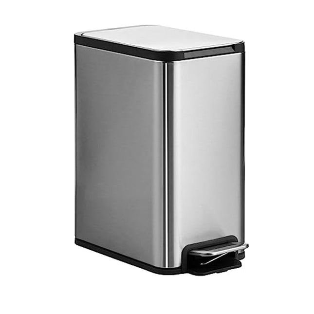 8L SS Indoor Trash Can With Foot Pedal.