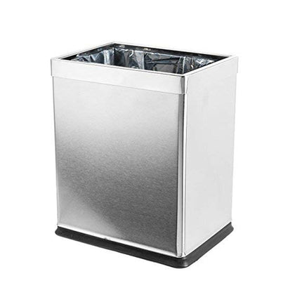 10L Indoor Silver Trash Can.