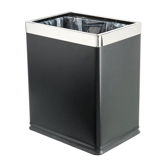 10 L Black Stainless Steel Dustbin.