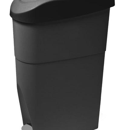 Sanitary Bin with Paddle Black and Gray - 18L.