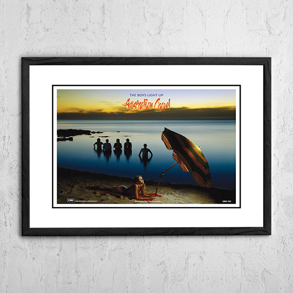 Australian Crawl 'Boys Light Up' In Store Poster 1980 - Framed A2.