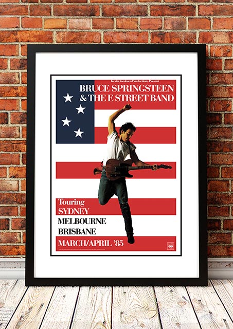 Bruce Springsteen 'Born in the USA' Australian Tour Poster 1985- Framed A4.
