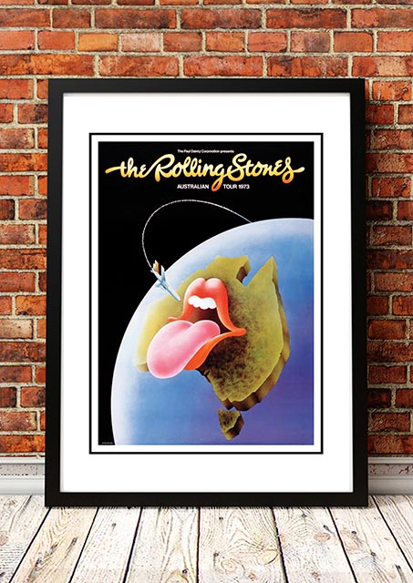 The Rolling Stones 'Australian Tour' Poster 1973 - Framed A2.