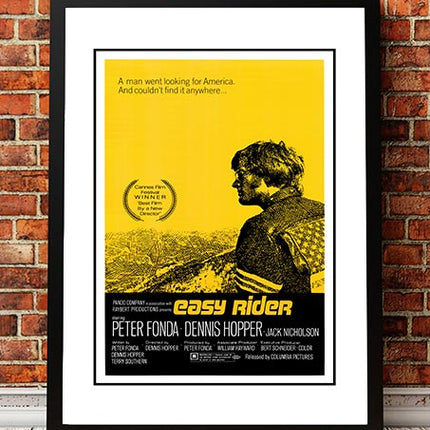 Easy Rider' Cult Movie Poster! - Framed A4.