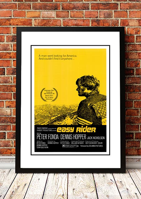 Easy Rider' Cult Movie Poster! - Framed A4.