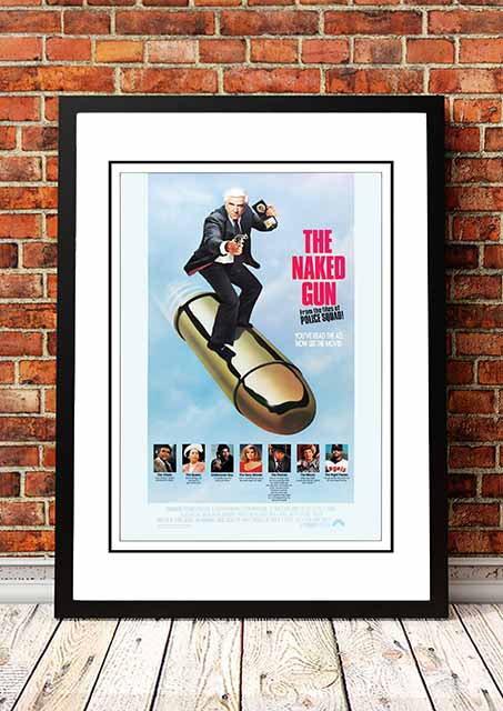 The Naked Gun' Cult Movie Poster! - Framed A2.