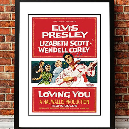 Elvis 'Loving You' Framed Movie Poster! - Framed A3.
