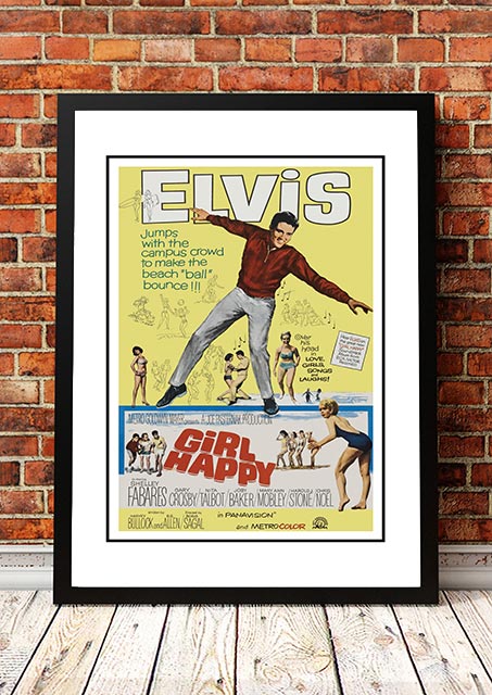Elvis 'Girl Happy' Framed Movie Poster! - Framed A3.