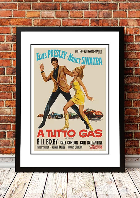 Elvis 'A Tutto Gas' Framed Movie Poster! - Framed A2.