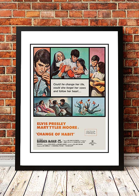 Elvis 'Change Of Habit' Framed Movie Poster! - Framed A4.