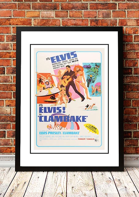 Elvis 'Clambake' Framed Movie Poster! - Framed A2.