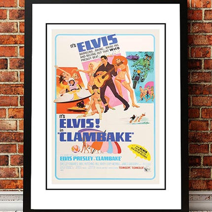 Elvis 'Clambake' Framed Movie Poster! - Framed A4.