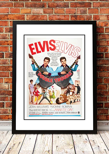 Elvis 'Double Trouble' Framed Movie Poster! - Framed A2.