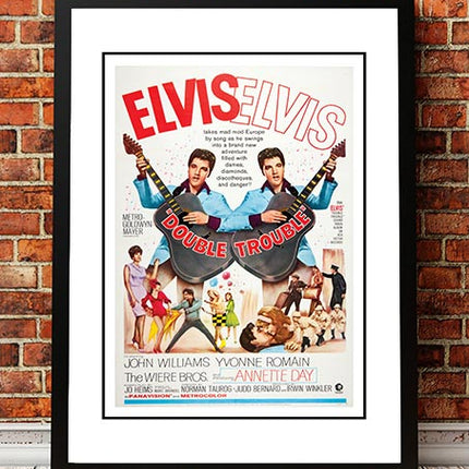 Elvis 'Double Trouble' Framed Movie Poster! - Framed A4.
