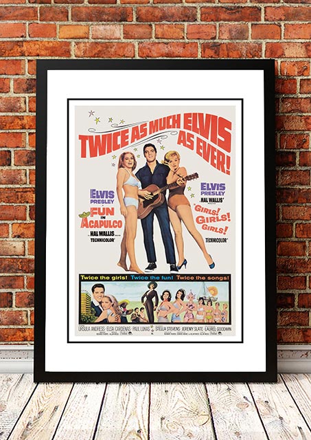 Elvis 'Fun In Acapulco' Framed Movie Poster! - Framed A3.