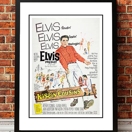 Elvis 'Kissin' Cousins' Framed Movie Poster! - Framed A3.