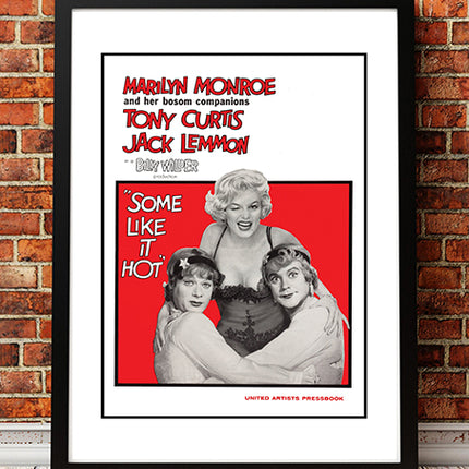 Marilyn Monroe ‘Some Like It Hot’ Framed Movie Poster! - Framed A3.