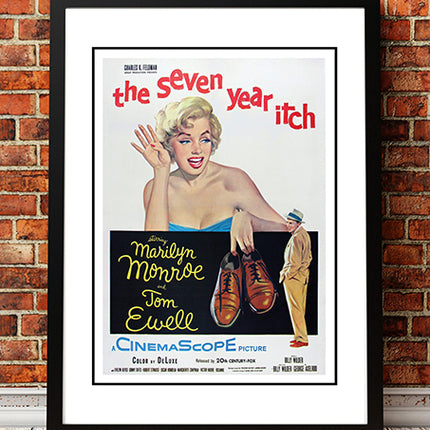 Marilyn Monroe ‘The Seven Year Itch’ Framed Movie Poster! - Framed A4.