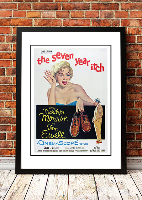 Marilyn Monroe ‘The Seven Year Itch’ Framed Movie Poster! - Framed A4.