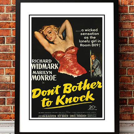 Marilyn Monroe ‘Don’t Bother to Knock’ Framed Movie Poster! - Framed A3.
