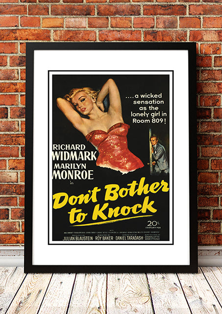 Marilyn Monroe ‘Don’t Bother to Knock’ Framed Movie Poster! - Framed A3.