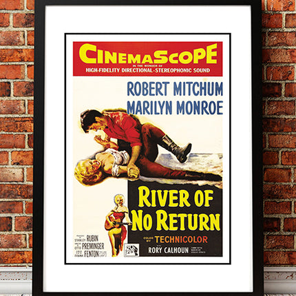 Marilyn Monroe ‘River of No Return’ Framed Movie Poster! - Framed A4.