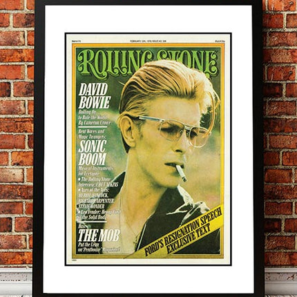 David Bowie' Rolling Stone Magazine Cover! - Framed A4.