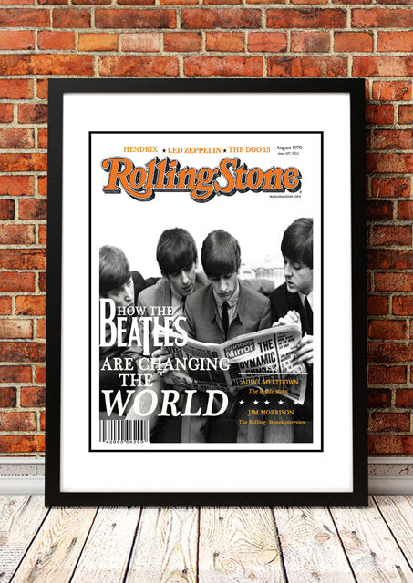 The Beatles' Rolling Stone Magazine Cover! - Framed A2.