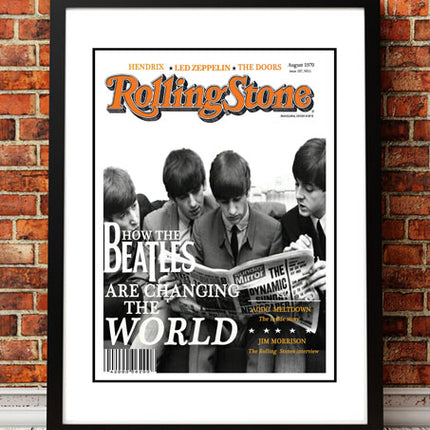 The Beatles' Rolling Stone Magazine Cover! - Framed A3.