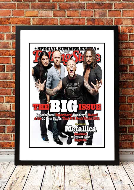 Metallica' Rolling Stone Magazine Cover! - Framed A2.