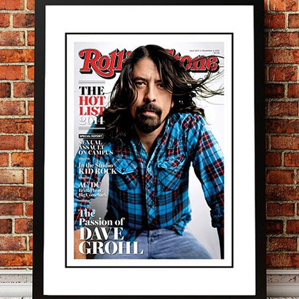 Dave Grohl' Rolling Stone Magazine Cover! - Framed A4.