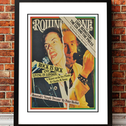 Sex Pistols' Rolling Stone Magazine Cover! - Framed A2.