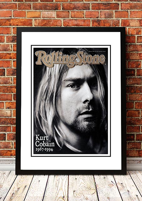 Kurt Cobain' Rolling Stone Magazine Cover! - Framed A3.