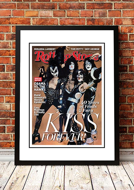 KISS' Rolling Stone Magazine Cover! - Framed A4.