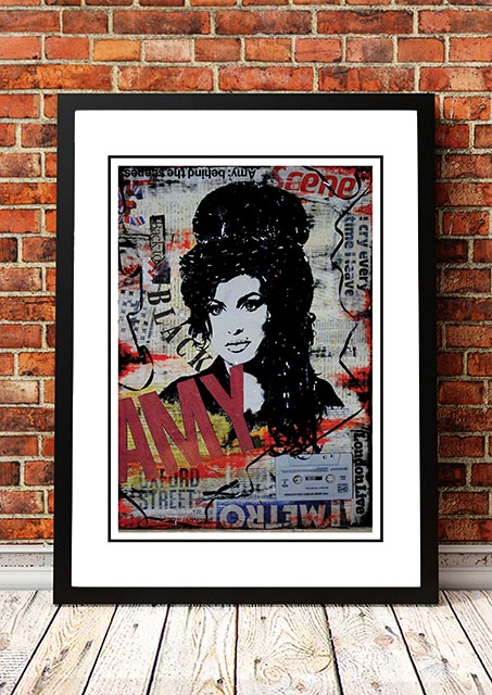 Amy Winehouse 'Art' Poster - Framed A3.