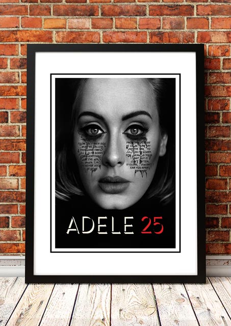 Adele '25' In Store Promotional Poster - Framed A3.