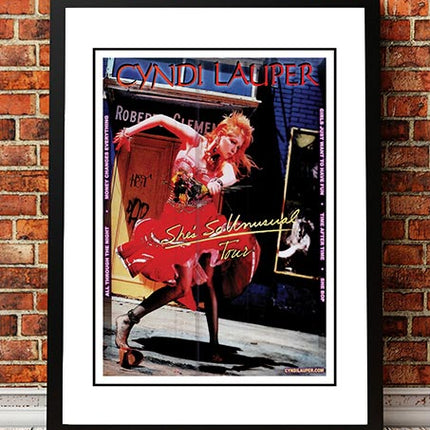 Cyndi Lauper ‘She’s So Unusual’ In Store Promotional Poster 1983 - Framed A3.