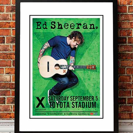 Ed Sheeran ‘Toyota Stadium’ Dallas, USA Concert Poster 2018 - Framed A3.