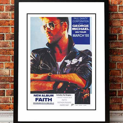 George Michael ‘Australian Tour’ In Store Promotional Poster 1988 - Framed A2.
