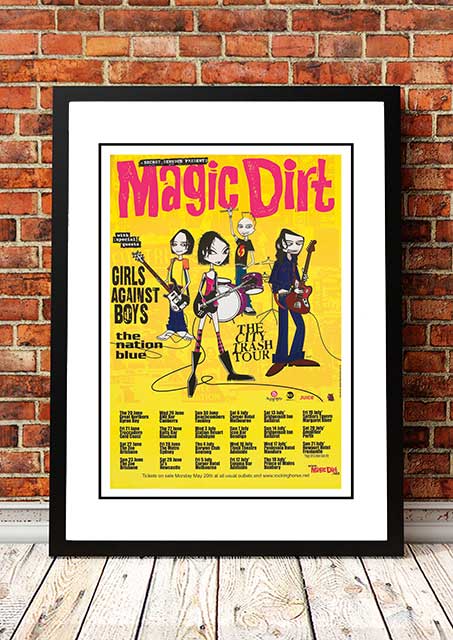 Magic Dirt ‘City Crash’ Australian Tour Poster 2000 - Framed A3.